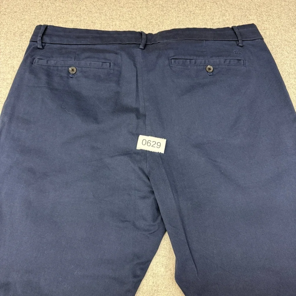 Banana Republic Chino Pants 40x30 Navy Blue Flat Front Straight Leg Mens Trouser